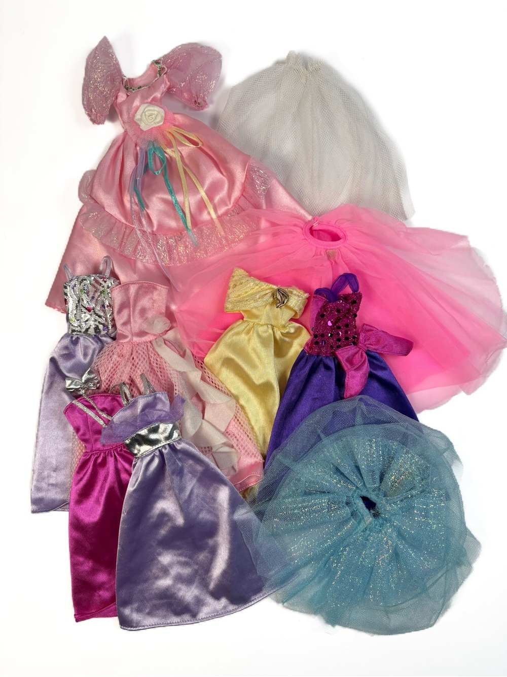 Vintage 90s Barbie Gowns Tulle Skirts Bundle Lot